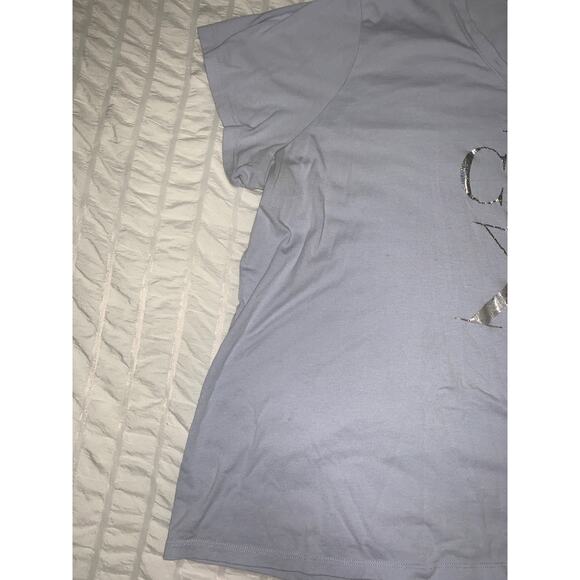 Calvin Klein V-Neck Logo Tee Lavender Blue Women’s 3X - Picture 5 of 7